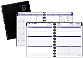 AT-A-GLANCE® Academic Collegiate Weekly/Monthly Appointment Book, 8" x 10", 30% Recycled, Black, July 2015-July 2016