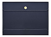 TUL™ Vegan Leather Document Envelope With Snap Closure, Letter Size, Navy 1 thumbnail image