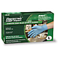 Protected Chef General Purpose Nitrile Gloves - Large Size - Unisex - For Right/Left Hand - Blue - Disposable, Powder-free - For Cleaning, Food, Multipurpose - 100 / Box - 3.5 mil Thickness