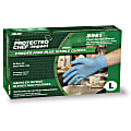 Protected Chef General Purpose Nitrile Gloves - Large Size - Unisex - For Right/Left Hand - Blue - Disposable, Powder-free - For Cleaning, Food, Multipurpose - 100 / Box - 3.5 mil Thickness 1 thumbnail image