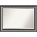 Amanti Art Quicksilver Wall Mirror, 29 5/8"H x 41 5/8"W, Silver/Slate Gray