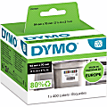 Dymo LabelWriter Stock Rotation Labels - 2 1/8" Width x 2 3/4" Length - Laser - White - Paper - 400 / Roll - 1 Roll 1 thumbnail image