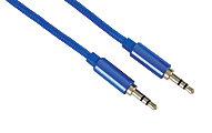 Ativa® Braided Auxiliary Audio Cable For Apple® iPhone® And iPod®, 3.5 mm, 3', Blue 1 thumbnail image
