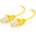 C2G 2ft Cat6 Slim Snagless Unshielded (UTP) Ethernet Cable - Yellow - 3 ft Category 6 Network Cable for Network Device - First End: 1 x RJ-45 Network - Male - Second End: 1 x RJ-45 Network - Male - Patch Cable - 28 AWG - Yellow