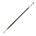 Winsor & Newton Monarch Long-Handle Paint Brush, Size 0, Flat/Bright Bristle, Synthetic, Brown 1 thumbnail image
