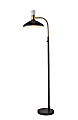 Adesso® Patrick Floor Lamp, 61"H, Black/Brass