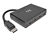 Eaton Tripp Lite series 4-Port DisplayPort to HDMI Multi Stream Transport Hub MST 4K x 2K @ 24/30Hz - Video/audio splitter - 4 x HDMI - desktop - TAA Compliant 1 thumbnail image