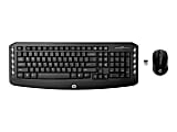 HP Classic Wireless Keyboard & Mouse, Straight Full Size Keyboard, Ambidextrous Optical Mouse, Classic