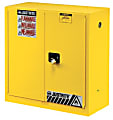 Yellow Safety Cabinets for Flammables, Manual-Closing Cabinet, 45 Gallon