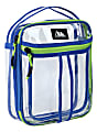 Arctic Zone Transparent Dual Compartment Lunch Pack, 9-1/2"H x 4-1/4"W x 8"D, Blue/Green