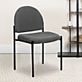 Flash Furniture Comfortable Stackable Side Chair, Gray/Black