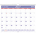 AT-A-GLANCE® Academic Monthly Wall Calendar, 15" x 12", 30% Recycled, July 2016 To June 2017