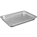 HFA Foil Pans, 1/4 Sheet Cake, 12 13/16" x 8 13/16" x 1 1/4", Silver, Carton Of 100 1 thumbnail image