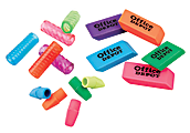 BAZIC Pink Bevel Erasers, 4 Per Pack, Non Abrasive