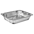 HFA Half Size Foil Pans, 128 Oz, 12 3/4" x 10 3/8" x 3 3/16", Silver, Carton Of 100 1 thumbnail image