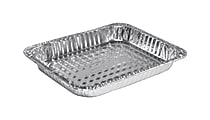 HFA Half Size Foil Pans, 107 Oz, 12 3/4" x 10 3/8" x 2 3/16", Silver, Carton Of 100 1 thumbnail image