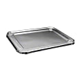 HFA Foil Lids For Half Size Shallow Foil Pans, 12 13/16" x 10 7/16", Silver, Pack Of 100 1 thumbnail image