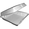 Dolco Foam Hinged Food Containers, 1-Compartment, 9" x 9", White, Pack Of 150 1 thumbnail image