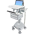 Ergotron StyleView Cart Desk Workstation 50-1/2"H x 17-1/2"W x 30-3/4"D, White/Gray 1 thumbnail image