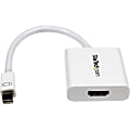 StarTech.com Mini DisplayPort to HDMI Active Video and Audio Adapter Converter - Mini DP to HDMI - 1920x1200 White 1 thumbnail image