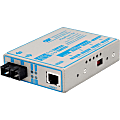 Omnitron FlexPoint 1000Mbps Gigabit Ethernet Fiber Media Converter RJ45 SC Single-Mode 12km - 1x 1000BASE-T; 1x 1000BASE-LX; US AC Powered - 4371-0 1 thumbnail image