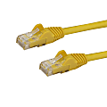 StarTech.com 3ft CAT6 Ethernet Cable - Yellow Snagless Gigabit CAT 6 Wire - 3ft Yellow CAT6 up to 160ft - 650MHz - 3 foot UL ETL verified Snagless UTP RJ45 patch/network cord