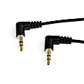 StarTech.com 6 ft Slim 3.5mm Right Angle Stereo Audio Cable - M/M - Connect an iPhone® or other MP3 player to a car stereo 1 thumbnail image
