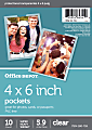 Office Depot® Brand Clear Pockets, 4" x 6", Pack Of 10 1 thumbnail image