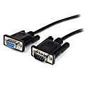 StarTech.com 1m Black Straight Through DB9 RS232 Serial Cable - First End: 1 x DB-9 Male Serial - Second End: 1 x DB-9 Female Serial - Extension Cable - Shielding - Nickel Plated Connector - 28 AWG - Black