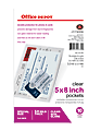 Office Depot® Brand Clear Pockets, 5" x 8", Pack Of 10