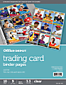 Office Depot® Brand Trading Card Binder Pages, 8-1/2" x 11", Clear, Pack Of 10 1 thumbnail image
