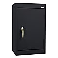 Sandusky® 18"W Steel Wall Cabinet With Solid Door, Black