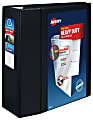 Avery® Heavy-Duty View 3 Ring Binder, 5" One Touch EZD® Rings, Black, 1 Binder