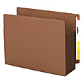 Smead® Extra-Wide Redrope End-Tab File Pocket With Dark Brown Tear Resistant Gusset, Extra Wide Letter Size, 5 1/4" Expansion, 30% Recycled, Box Of 10 1 thumbnail image