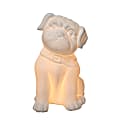 Simple Designs Porcelain Puppy Dog Table Lamp, 10 3/8"H, White Shade/White Base 1 thumbnail image