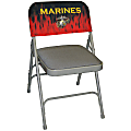 Integrity By California Color Decorative Folding Chair Cover, Marines, "Firestorm", Pack Of 12