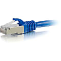 C2G-12ft Cat6 Snagless Shielded (STP) Network Patch Cable - Blue - Category 6 for Network Device - RJ-45 Male - RJ-45 Male - Shielded - 12ft - Blue