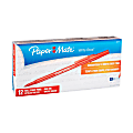 Paper Mate® Stick Pens, Ballpoint, 08mm, Red/Red, Pack of 12