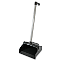 Genuine Joe L-grip Plastic Lobby Dust Pan - 26" Handle - Plastic - Black 1 thumbnail image