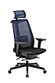 Boss Contemporary Ergonomic Mesh High-Back Chair, With Headrest, Fabric, Black