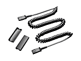 Poly - Phone cable - Quick Disconnect (M) to Quick Disconnect (F) - 10 ft - black - for Poly P10; CA 10 1 thumbnail image