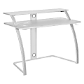 Office Star Code 30 Battlestation 48"W Gaming Desk, White/Carbon 1 thumbnail image