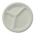 StalkMarket Round Plates, 3 Compartment, 10", White, Pack Of 500 Plates 1 thumbnail image