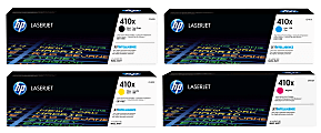 HP 410X Black; Cyan; Magenta; Yellow High Yield Toner Cartridges Combo, Pack Of 4, CF410X,CF411X,CF412X,CF413X 1 thumbnail image