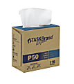 Hospeco TaskBrand P50 Premium Series Hydrospun Wipers, 9”H x 12-3/4”D, White, 176 Sheets Per Box, 10 Boxes Per Case