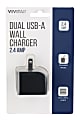 Vivitar Dual USB-A Wall Charger, Black, NIL6002-BLK-STK-24 1 thumbnail image