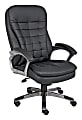 Boss Office Products Ergonomic Vinyl High-Back Chair, Black/Pewter