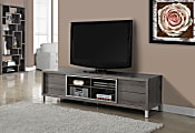 Monarch Specialties Euro-Style TV Stand For TVs Up To 70", Dark Taupe