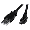 StarTech.com 2m Mini USB Cable - A to Down Angle Mini B - First End: 1 x Type A Male USB - Second End: 1 x Type B Male Mini USB - Shielding - Black 1 thumbnail image