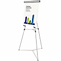 Universal Presentation Easel, 45 lb Load Capacity, 69"H, Floor, Tabletop, Metal, Silver 1 thumbnail image